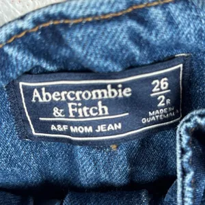 Abercrombie & Fitch Mom Jean Womens 26/2R‎ Blue Paperbag Waist Belted Straight thumbnail 6