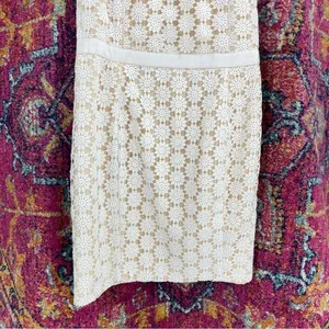 Anthropologie English Factory Flower Crochet Collar Sleeveless Fitted Dress thumbnail 3