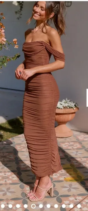 Billy J Kylie Maxi Dress Brown Size 8 thumbnail 1