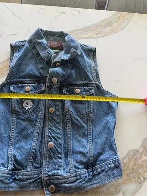 Vintage Genuine Authentic Denim by Paris Sport Club‎ Jean Vest Size M thumbnail 4
