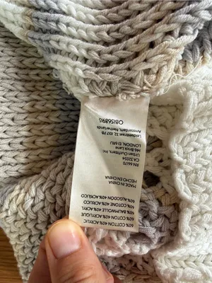Free People Women's Devon Long Sleeve Striped Cropped Sweater Size XL thumbnail 8