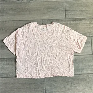 Garage Light Pink hate less love more Graphic Crop Top thumbnail 4