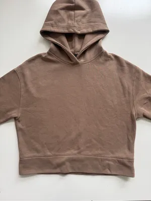 Zara Brown Boxy Hoodie Size Medium thumbnail 5