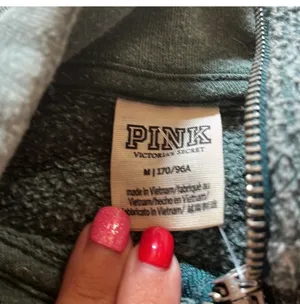 Victoria's Secret pink oversized medium half zip sweatshirt thumbnail 3