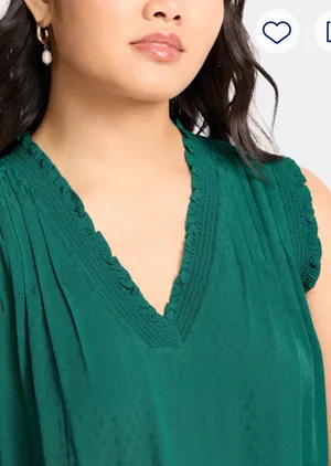 Les Serein Sleeveless Blouse Green Size XS thumbnail 6