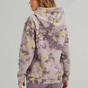 LULULEMON All Yours Hoodie Orbital Tie Dye Mauve Grey Multi‎ Size 12 thumbnail 2