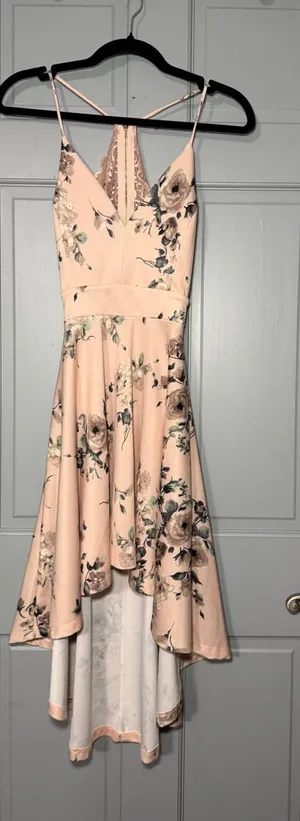 Windsor Blush Floral High-Low Spaghetti Strap Dress thumbnail 1