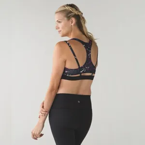 Lululemon Splendour Sports Bra Shadow Wrap Multi / Black Padded Racerback Size 4 thumbnail 2