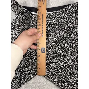 Anthropologie By The Essential Crop Flare Pants Womens Xs Black Animal Print thumbnail 9