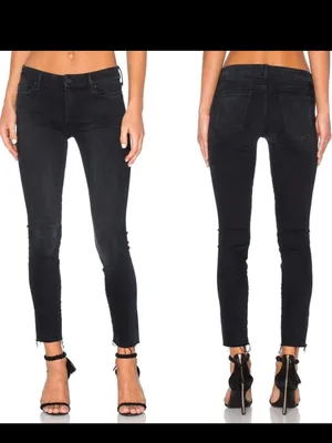 Mother denim HW Looker Ankle Fray in Night Owl dark wash ladies size 26 grunge thumbnail 13