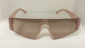 Oversized Hourglass Rectangle Shaped Sunglasses D23‎ Pink thumbnail 1