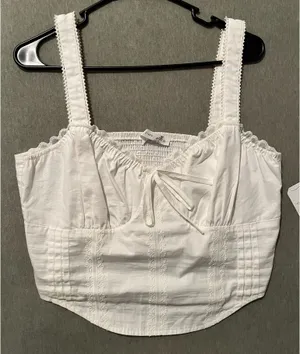Altar'd State Crop Tank Top White thumbnail 3