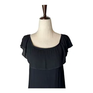 Becca Coverup Women Medium‎ Black Off The Shoulder Flowy Mini Swim Swimwear thumbnail 4