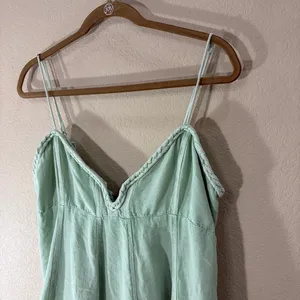 Free People Altura Mini Dress Sz L Light Green Boho Hippie Preppy Coastal Beach thumbnail 3