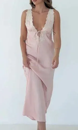Revolve Rumored venice pink lace maxi dress. Size Medium thumbnail 6