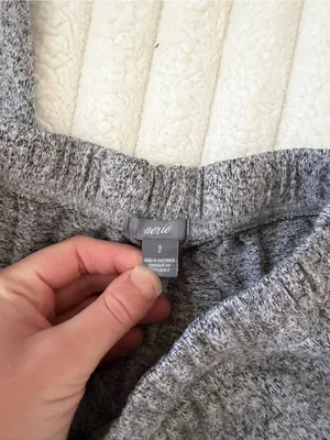 Aerie Cozy Women's Gray Knit Lounge Pants thumbnail 4
