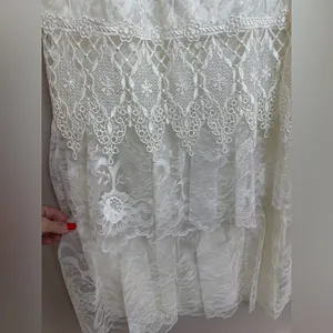 Loralie Original Vintage 90’s Off The Shoulder Lace Wedding Dress White size 4 thumbnail 13