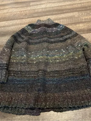Free People Starlight Shadow Poncho Cardigan Sweater thumbnail 5