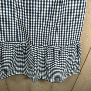 Universal Standard For J. Crew Gingham Poplin Drop-Waist Dress Sz XS Blue Preppy thumbnail 3