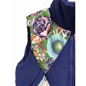 Anthropologie Daily Practice Puffer Vest Blue Patchwork Women's Size Medium‎ thumbnail 7