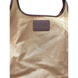 A.P.C. Harper Shopper Canvas Tote Bag Brown thumbnail 6