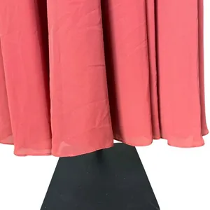 Azazie‎ Naeem Dress Size A8 A-line V Neck Ruffle Chiffon Terracotta thumbnail 3