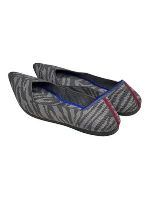 VHTF: Retired Rothy’s ➤ The Point Flats ➤ Grey Zebra Stripe Print ➤ 8M ➤ Sustain thumbnail 5