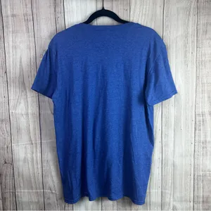Simply Faithful Blue Tee with White Graphic “Off the Market” thumbnail 4