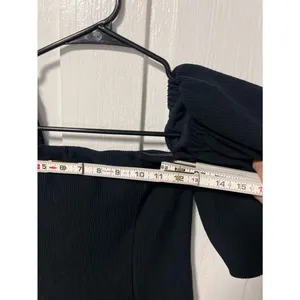 Free People Beach Black Bubbly Off Shoulder Body Con Mini Dress Size XS thumbnail 7