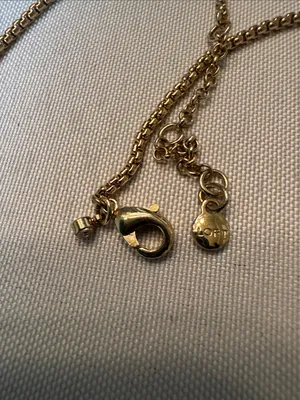 LOFT Gold-Tone Chain Necklace with Pearl-Colored Baroque Pendant thumbnail 3