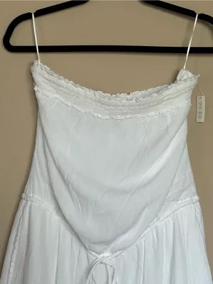 Hollister Gauze Strapless Embroidered Mini Summer Dress L NWT Coastal Cowgirl thumbnail 7