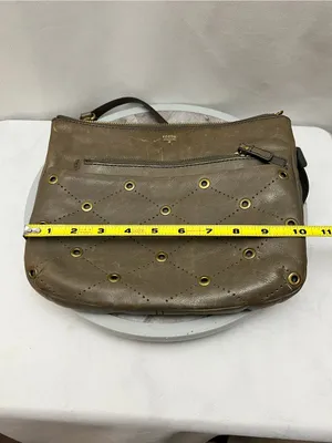 Fossil Issue No. 1954 Brown Leather Crossbody Bag Grommet Studded Purse thumbnail 6