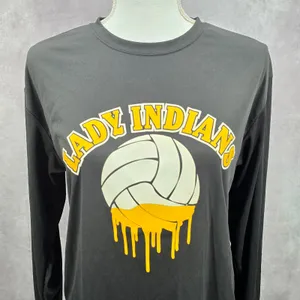 A4 Black‎ Long Sleeve Lady Indians Sportswear Activewear Tshirt Small thumbnail 5