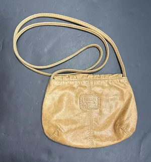 Fossil Boho Brown Leather Crossbody Bag Purse Key‎ Adjustable Vintage Y2K thumbnail 1