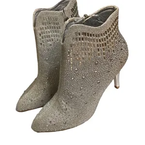 Rhinestone silver star ankle boots size 38 thumbnail 7