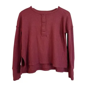 SO mauze cozy thermal waffle knit Henley xs thumbnail 8