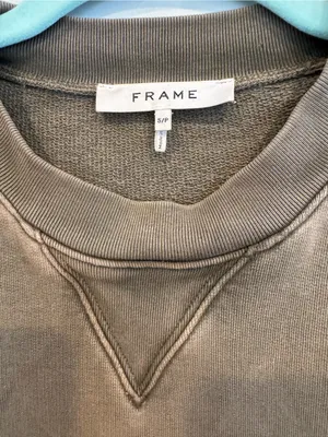 FRAME Shirred Puff-Sleeve Crewneck Sweatshirt S thumbnail 4