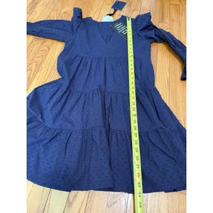 Pomander Place Tuckernuck NWT Kenzo Navy Blue Swiss Dot Dress Size‎ XXS thumbnail 5