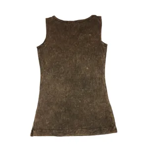 Y2K Tank Top Size M Acid Wash Brown Gold Foil Damask Floral Graphic 90s Revival thumbnail 7