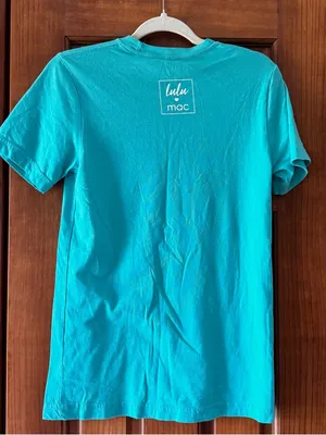 Lulu Mac Graphic T-shirt Women’s Small Turquoise “What’s Your Point? Cactus thumbnail 3