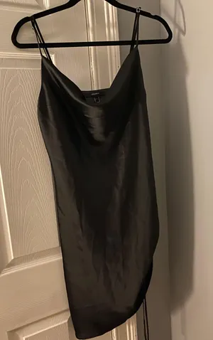 Forever 21 Black Satin Slip Dress thumbnail 2