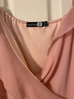 Boohoo Blush pink chiffon maxi dress thumbnail 2