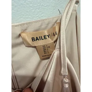 BAILEY 44 Sleeveless Camisole top Fringe satin silky L thumbnail 3