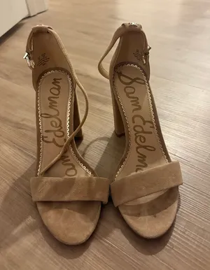 Sam Edelman Heels Suede Tan 6 thumbnail 1