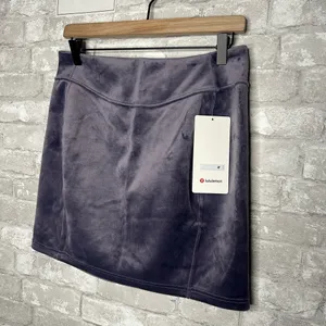 Lululemon Scuba High Rise Mini Skirt Velvet NWT Size Small (NFAL) LW8AL9S thumbnail 2