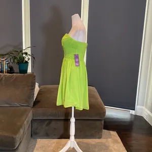 Women’s Lime Green Short Chiffon Prom Party Homecoming Dress Size 8 NWT thumbnail 3