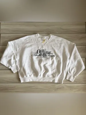 Offline by Aerie Cloud Fleece Sweatshirt White XXL NWT thumbnail 2