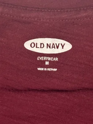 Old Navy Red/Maroon Crew Neck Long Sleeve Shirt Top thumbnail 4