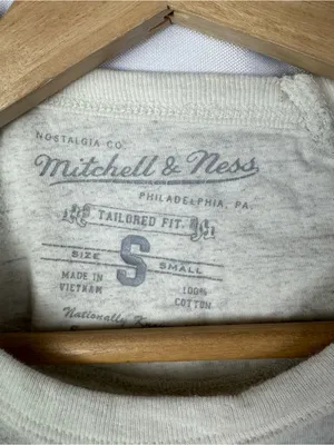 Mitchell & Ness Off White Chicago Cubs Long Sleeve‎ Baseball Tee S thumbnail 4