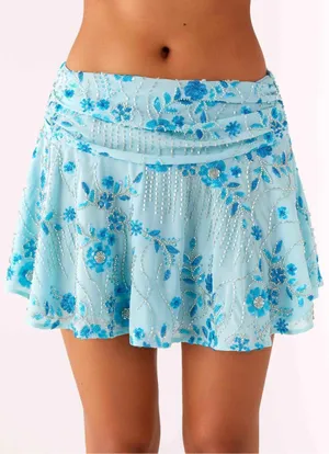 Peppermayo Delight Me Beaded Low Rise Mini Skirt Size XXS thumbnail 1